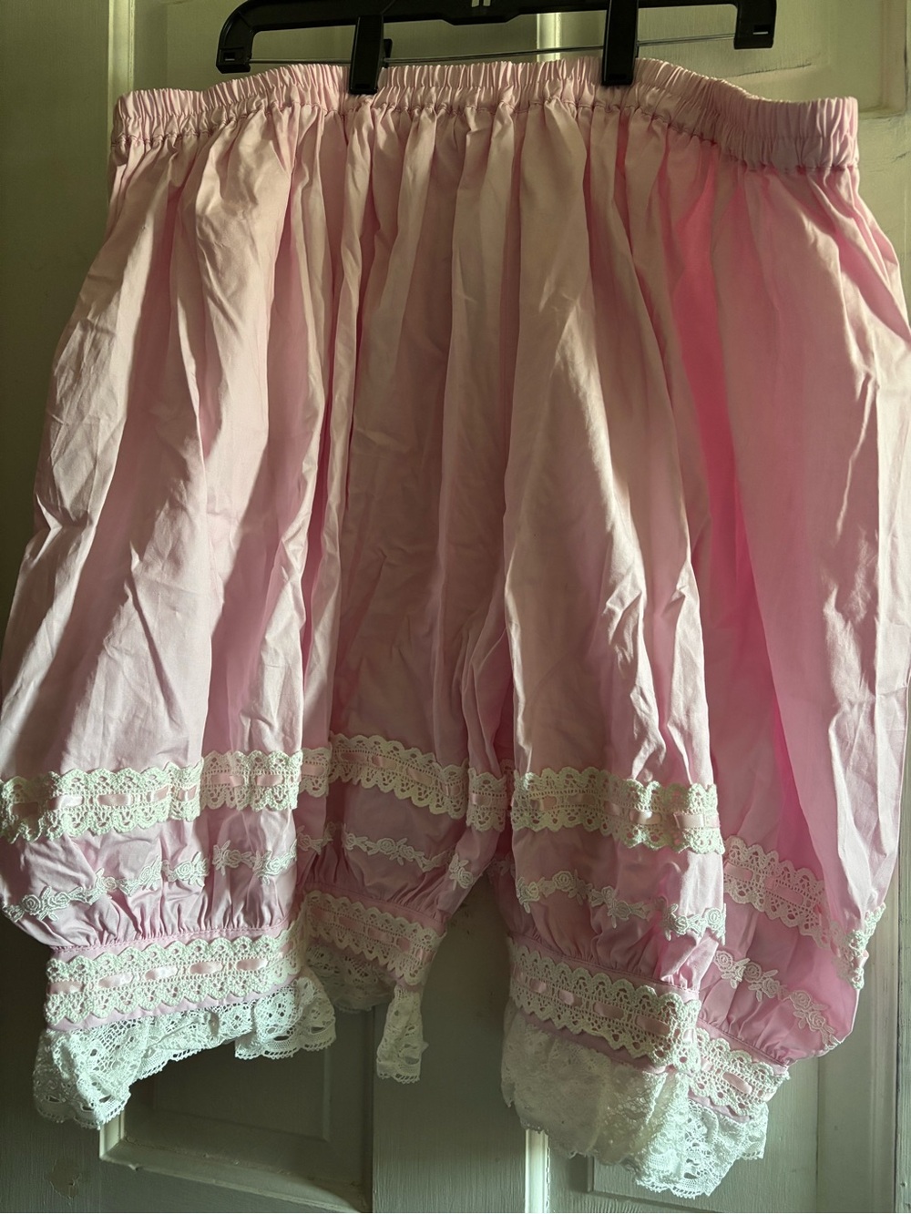 [Pink Version] Plus Size Sweet Lolita Jumper Skirt with Shirt and Bloomers - Picture 4 of 5